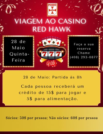 Thursday, May 28, departing at 8:00 a.m. Each person will receive a $15 credit to play and a $5 food credit. Members $50; non-members $60. Call POSSO to reserve your spot.