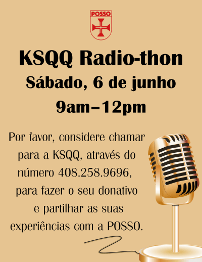 On Saturday, June 6, from 9:00 a.m. to 12:00 p.m.  Consider calling KSQQ at (408) 258-9696 to make your donation and to share your POSSO memories live on the air.  You can also call POSSO at (408) 293-0877 to make your donation.